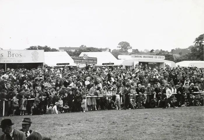 Framed Print : A large crowd of spectators at the Devon County Show, near Exeter Date: 1964 Framed Print : A large crowd of spectators at the Devon County Show, near Exeter Date: 1964