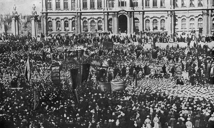 Framed Print : Large gathering during Revolution, Petrograd, Russia Framed Print : Large gathering during Revolution, Petrograd, Russia
