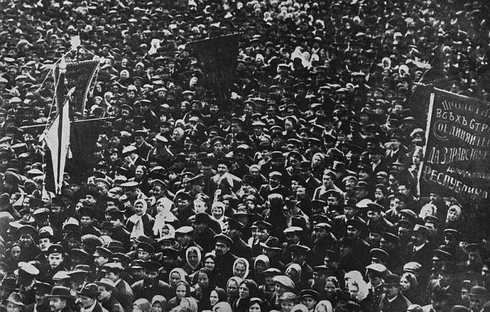 Framed Print : Large gathering during Revolution, Petrograd, Russia Framed Print : Large gathering during Revolution, Petrograd, Russia