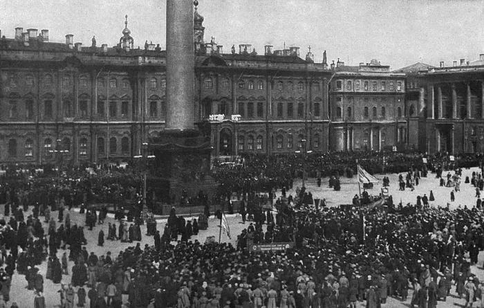 Framed Print : Large gathering during Revolution, Petrograd, Russia Framed Print : Large gathering during Revolution, Petrograd, Russia