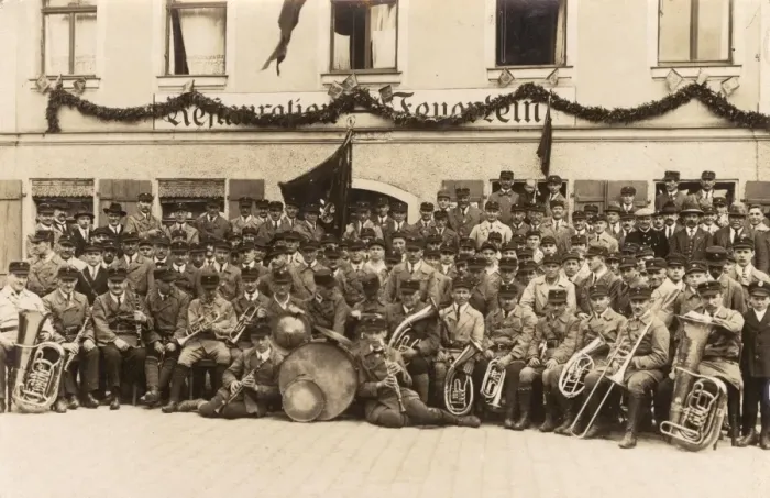Framed Print : Large German Military band Framed Print : Large German Military band