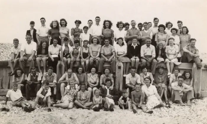 Framed Print : Large Group on the Beach Framed Print : Large Group on the Beach