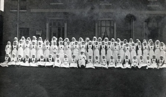Framed Print : Large group of nurses - WW1 era - Trainees? Framed Print : Large group of nurses - WW1 era - Trainees?