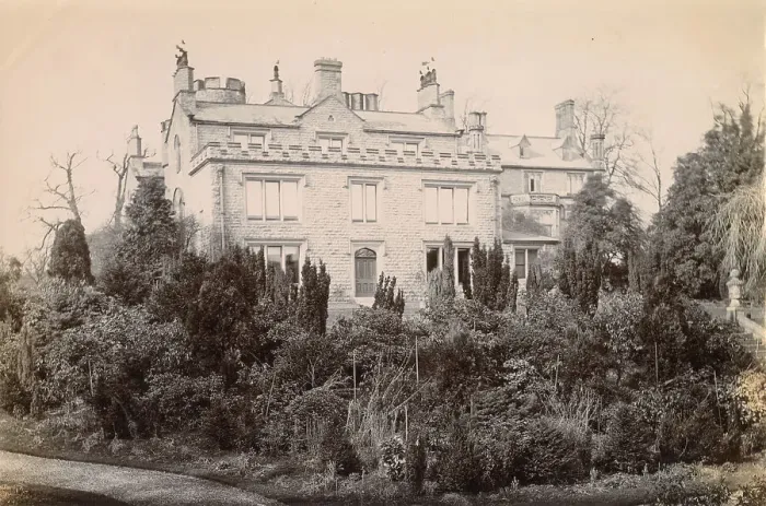 Framed Print : Large house and garden, somewhere in Cheshire Date: circa 1889 Framed Print : Large house and garden, somewhere in Cheshire Date: circa 1889