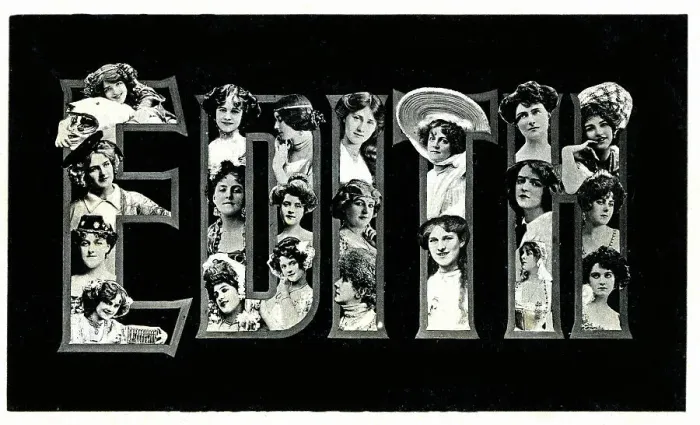 Framed Print : Large Letter Name card - Edith Framed Print : Large Letter Name card - Edith
