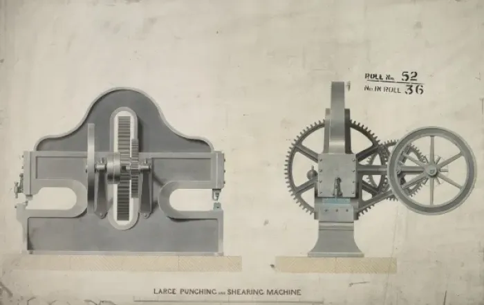 Framed Print : Large punching and shearing machine Framed Print : Large punching and shearing machine