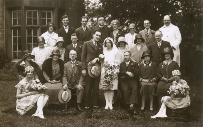 Framed Print : Large Wedding Party Photograph Framed Print : Large Wedding Party Photograph