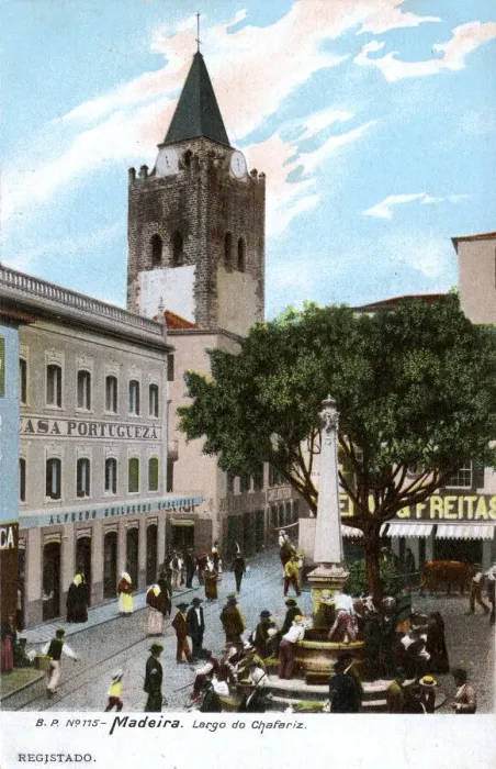 Framed Print : Largo do Chafariz and Cathedral, Funchal, Madeira Framed Print : Largo do Chafariz and Cathedral, Funchal, Madeira