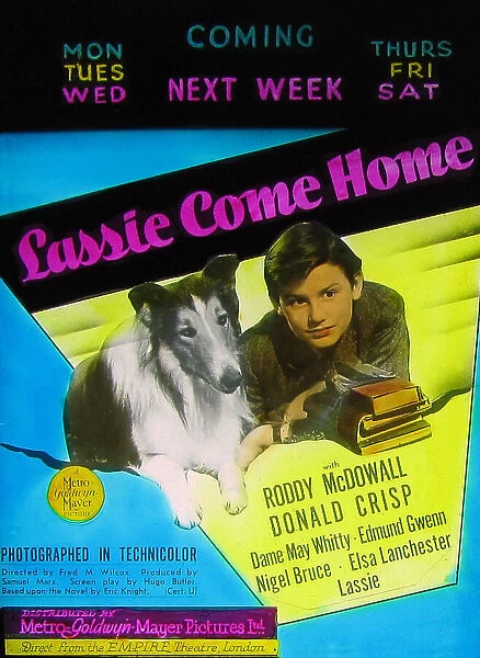 Lassie Come Home cinema projection slide 1943