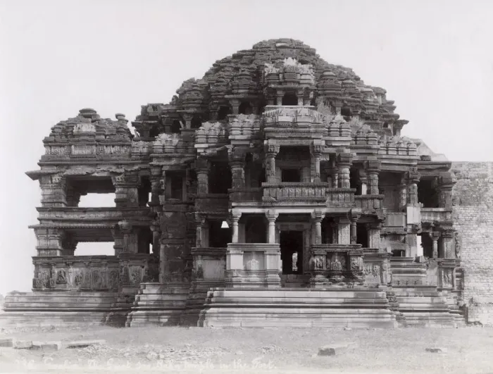 Framed Print : Late 19th century photograph: Temple in the fort at Gwalior, India Framed Print : Late 19th century photograph: Temple in the fort at Gwalior, India