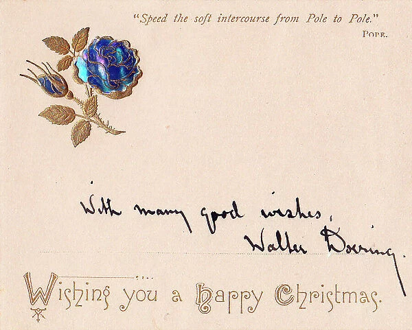 Late Victorian 1890s Card Cards Greetings Xmas