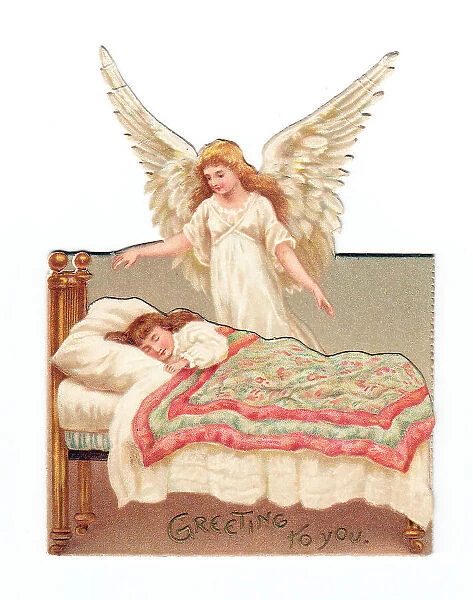 Late Victorian 1890s Greetings Card Christmas