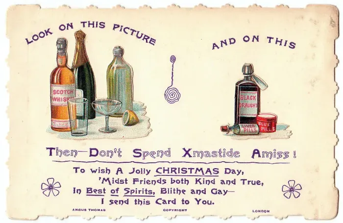 Framed Print : Late Victorian 1890s Greetings Card Christmas