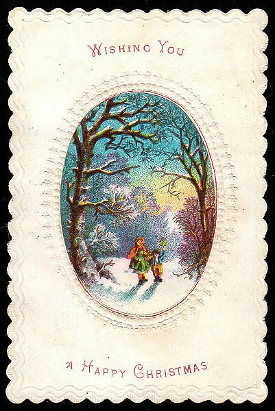 Late Victorian 1890s Greetings Card Seasonal