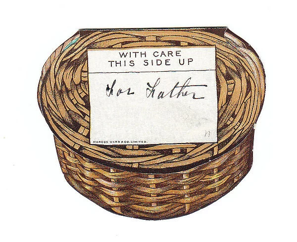 Late Victorian 1890s Wicker Wickerwork Basket