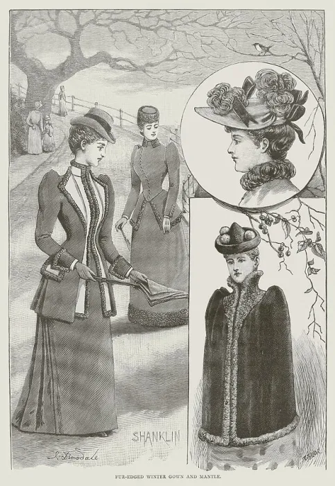 Framed Print : Late Victorian Fashion Framed Print : Late Victorian Fashion
