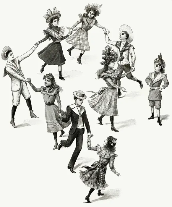 Framed Print : Late Victorians children's fashion 1899 Framed Print : Late Victorians children's fashion 1899
