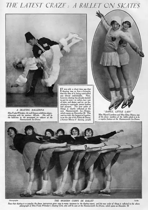 Framed Print : The latest craze - ballet on skates, 1929 Framed Print : The latest craze - ballet on skates, 1929