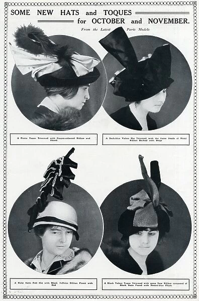 Latest fashionable autumn hats 1913
