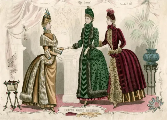 Framed Print : Latest Paris Fashions 1885 Framed Print : Latest Paris Fashions 1885