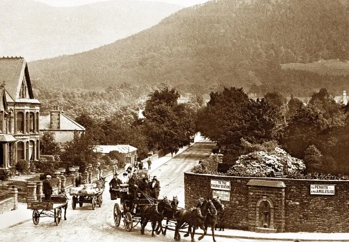 Framed Print : Latrigg and Station Road, Keswick early 1900's Framed Print : Latrigg and Station Road, Keswick early 1900's