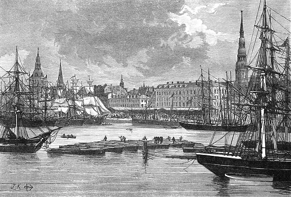 Latvia  /  Riga  /  Harbour 1875