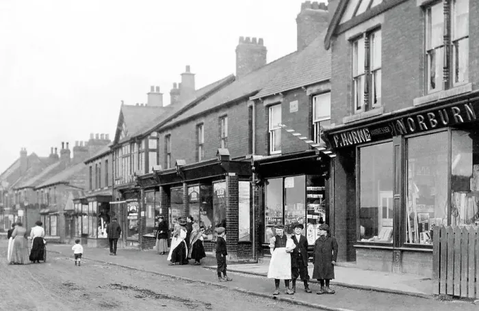 Framed Print : Laughton Road, Dinnington early 1900's Framed Print : Laughton Road, Dinnington early 1900's