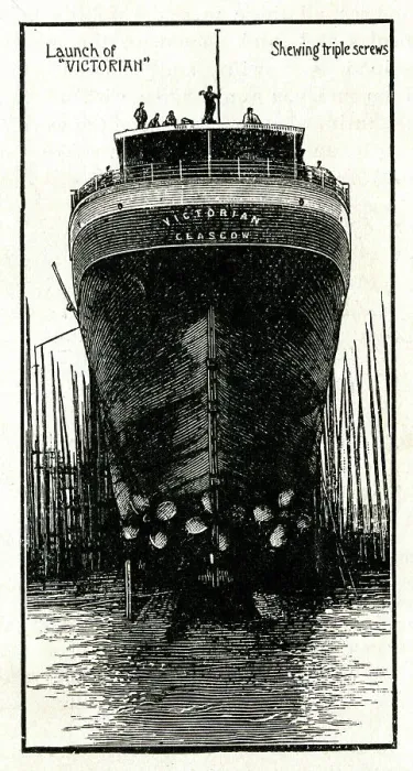 Framed Print : Launch of Allan Liner steamship, Victorian Framed Print : Launch of Allan Liner steamship, Victorian