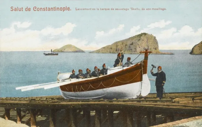 Framed Print : The launching of the Constantinople Lifeboat Framed Print : The launching of the Constantinople Lifeboat