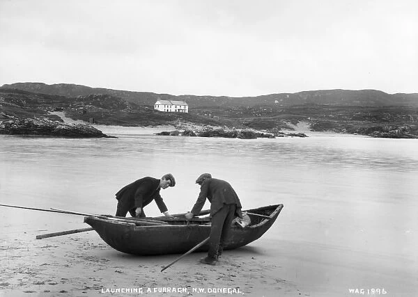 Launching a Curragh, North West Donegal