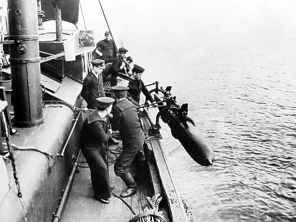 Launching a torpedo from a drifter fishing boat