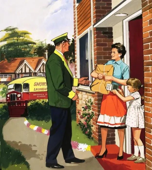 Framed Print : Laundry delivery service Framed Print : Laundry delivery service