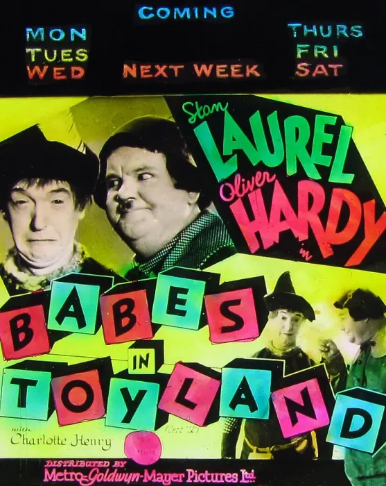 Framed Print : Laurel and Hardy Babes in Toyland cinema projection Framed Print : Laurel and Hardy Babes in Toyland cinema projection