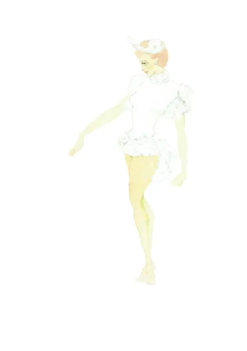 Framed Print : Laurels Fan Dress - Murrays Cabaret Club costume design Framed Print : Laurels Fan Dress - Murrays Cabaret Club costume design