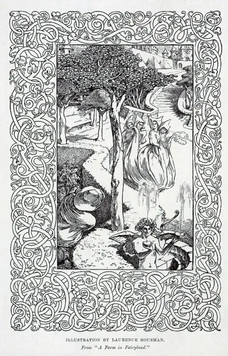 Framed Print : Laurence Housman, illustrator, A Farm in Fairyland