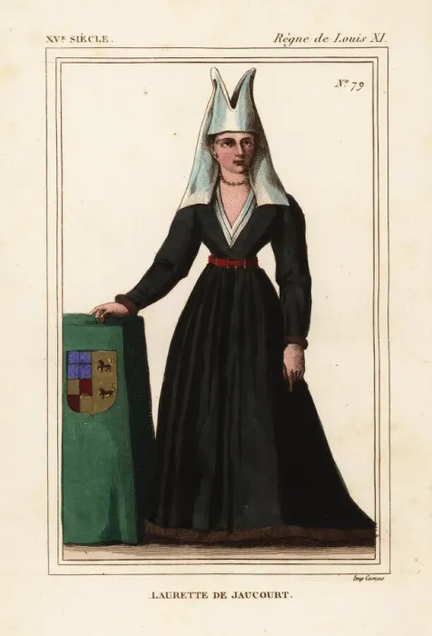 Framed Print : Lauretta of Jaucourt, wife of Michael of Chaugy Framed Print : Lauretta of Jaucourt, wife of Michael of Chaugy