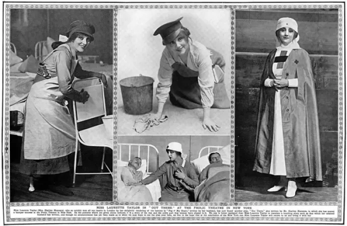 Framed Print : Laurette Taylor in Out There, war-themed play in New York, W Framed Print : Laurette Taylor in Out There, war-themed play in New York, W