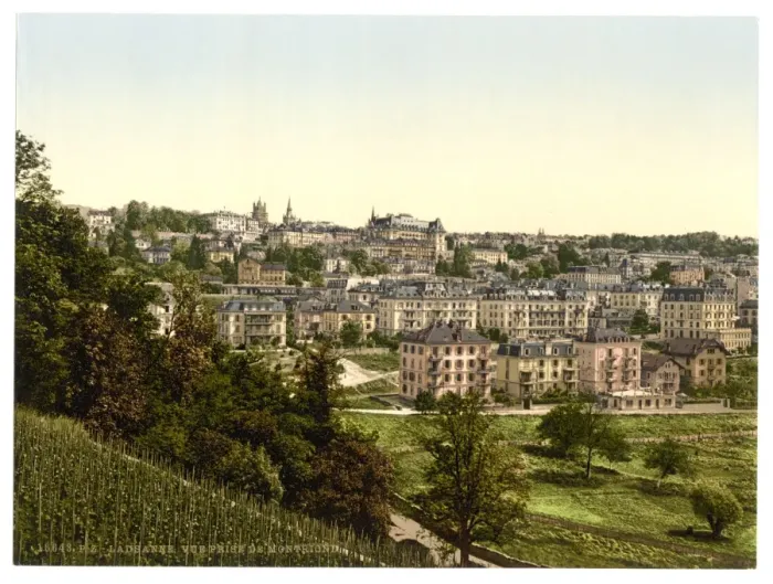 Framed Print : Lausanne, view of the Montriond, Geneva Lake, Switzerland Framed Print : Lausanne, view of the Montriond, Geneva Lake, Switzerland
