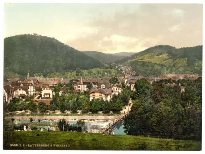Framed Print : Lauterberg (i. e. Bad Lauterberg im Harz) and Weinberg, Hart Framed Print : Lauterberg (i. e. Bad Lauterberg im Harz) and Weinberg, Hart