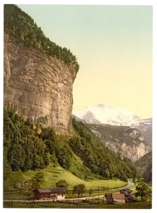 Framed Print : Lauterbrunnen Valley and Jungfrau, Bernese Oberland, SWitzer Framed Print : Lauterbrunnen Valley and Jungfrau, Bernese Oberland, SWitzer
