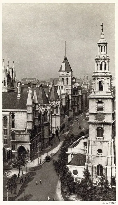 Framed Print : Law Courts and Fleet Street and St. Clement Danes Date: 1930s Framed Print : Law Courts and Fleet Street and St. Clement Danes Date: 1930s