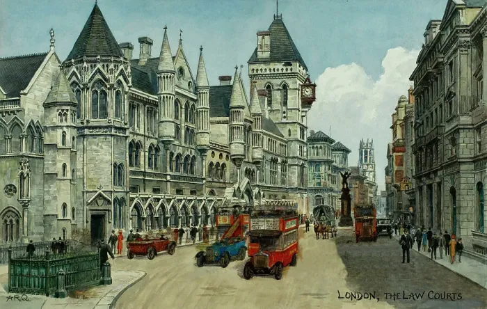 Framed Print : The Law Courts, The Strand, London Framed Print : The Law Courts, The Strand, London