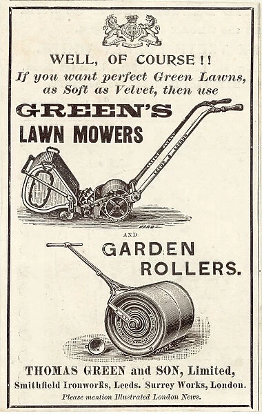 Lawn Mower Advert C1890
