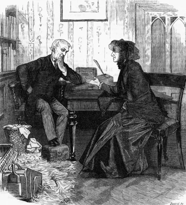 Framed Print : Lawyer and Client / 1881 Framed Print : Lawyer and Client / 1881