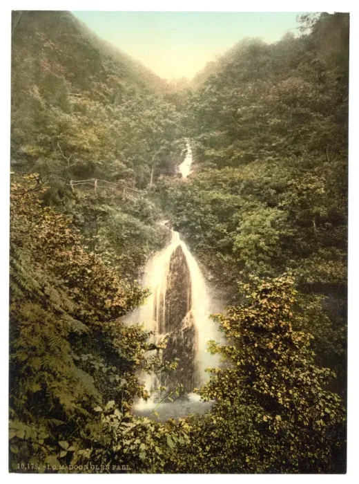 Framed Print : Laxey, Doon Glen Waterfall, Isle of Man, England Framed Print : Laxey, Doon Glen Waterfall, Isle of Man, England
