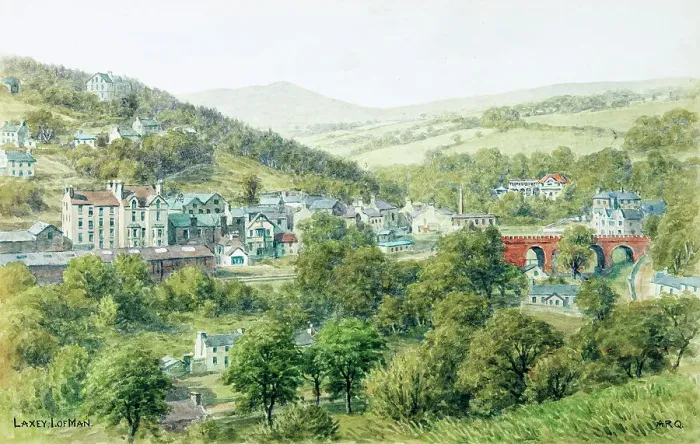 Framed Print : Laxey, Isle of Man Framed Print : Laxey, Isle of Man