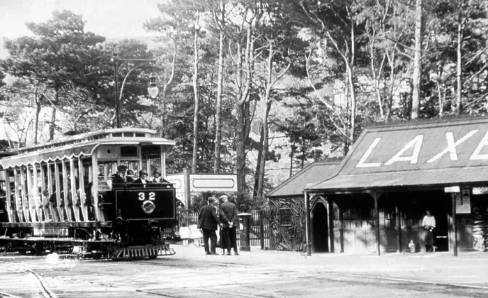 Framed Print : Laxey Station Isle of Man early 1900s Framed Print : Laxey Station Isle of Man early 1900s