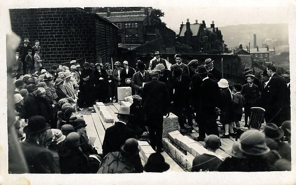 Laying of Commemoration Stone, Thought to be Keighley Area