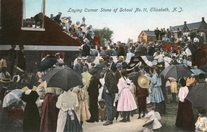 Framed Print : Laying foundation stone, Elizabeth, New Jersey, USA Framed Print : Laying foundation stone, Elizabeth, New Jersey, USA