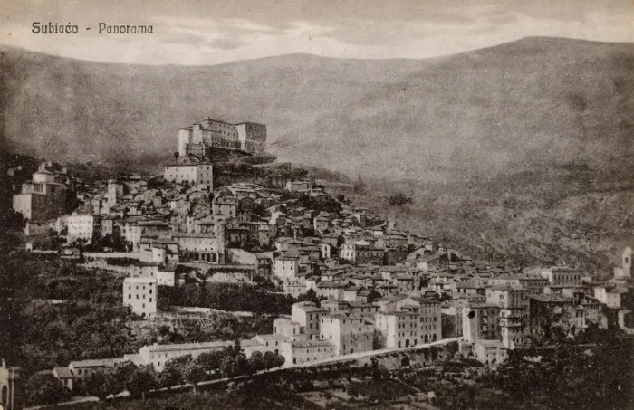 Framed Print : Lazio, Italy - Panorama of Subiaco - View of Rocca Abbaziale Framed Print : Lazio, Italy - Panorama of Subiaco - View of Rocca Abbaziale